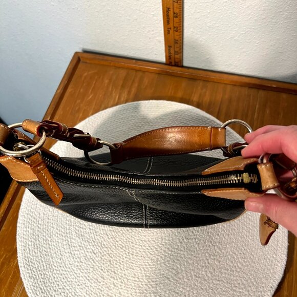 Dooney & Bourke Vintage All Weather Leather Pebble Black & Tan Bag - Picture 8 of 10